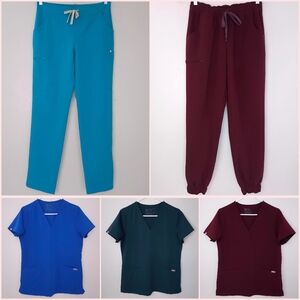 SCRUB LOT FIGS Yola Skinny Scrub Pants, Casma Top, JAANUU Cargo Jogger SMALL